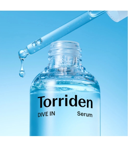 "DIVE-IN Low-Molecular Hyaluronic Acid Serum" drėkinamasis veido serumas. Korėjietiški serumai ir ampulės