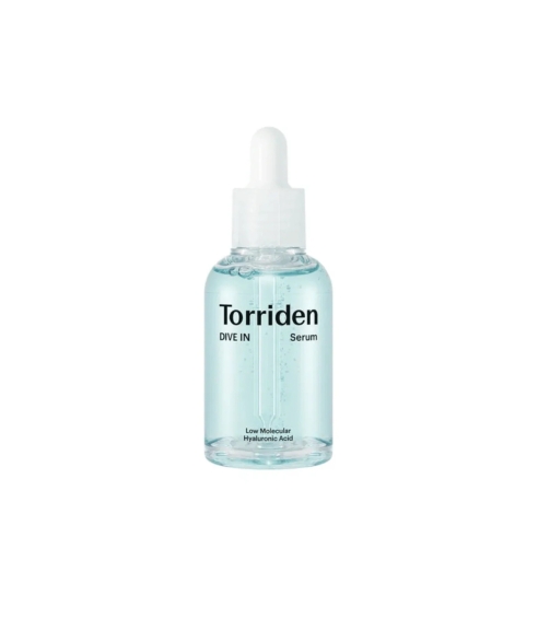"DIVE-IN Low-Molecular Hyaluronic Acid Serum" drėkinamasis veido serumas. Korėjietiški serumai ir ampulės
