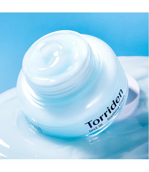 "DIVE IN Low Molecular Hyaluronic Acid Soothing Cream" veido kremas. Korėjietiški veido kremai