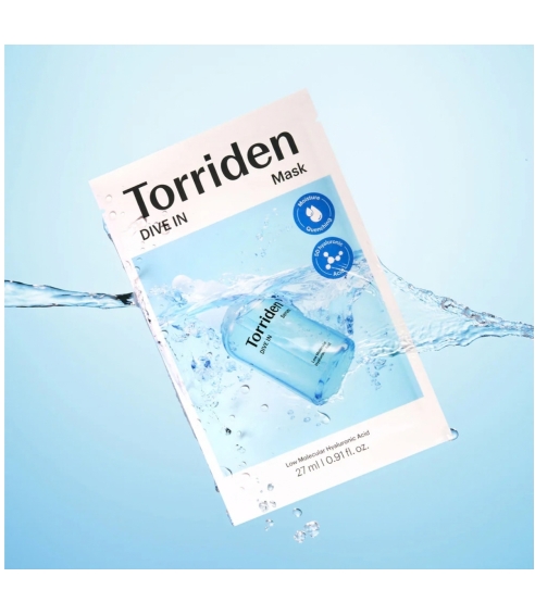 "DIVE-IN Low Molecule Hyaluronic Acid Mask" lakštinė veido kaukė. Korėjietiškos veido kaukės