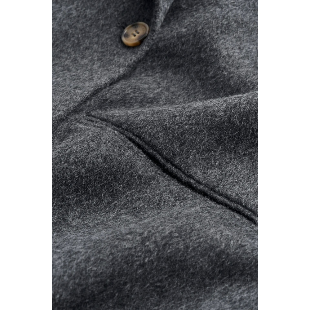 Soft Goat Coats Double Breasted Coat In Anthracite Melange Soft Goat Double Breasted Coat In Anthracite Melange. Coats