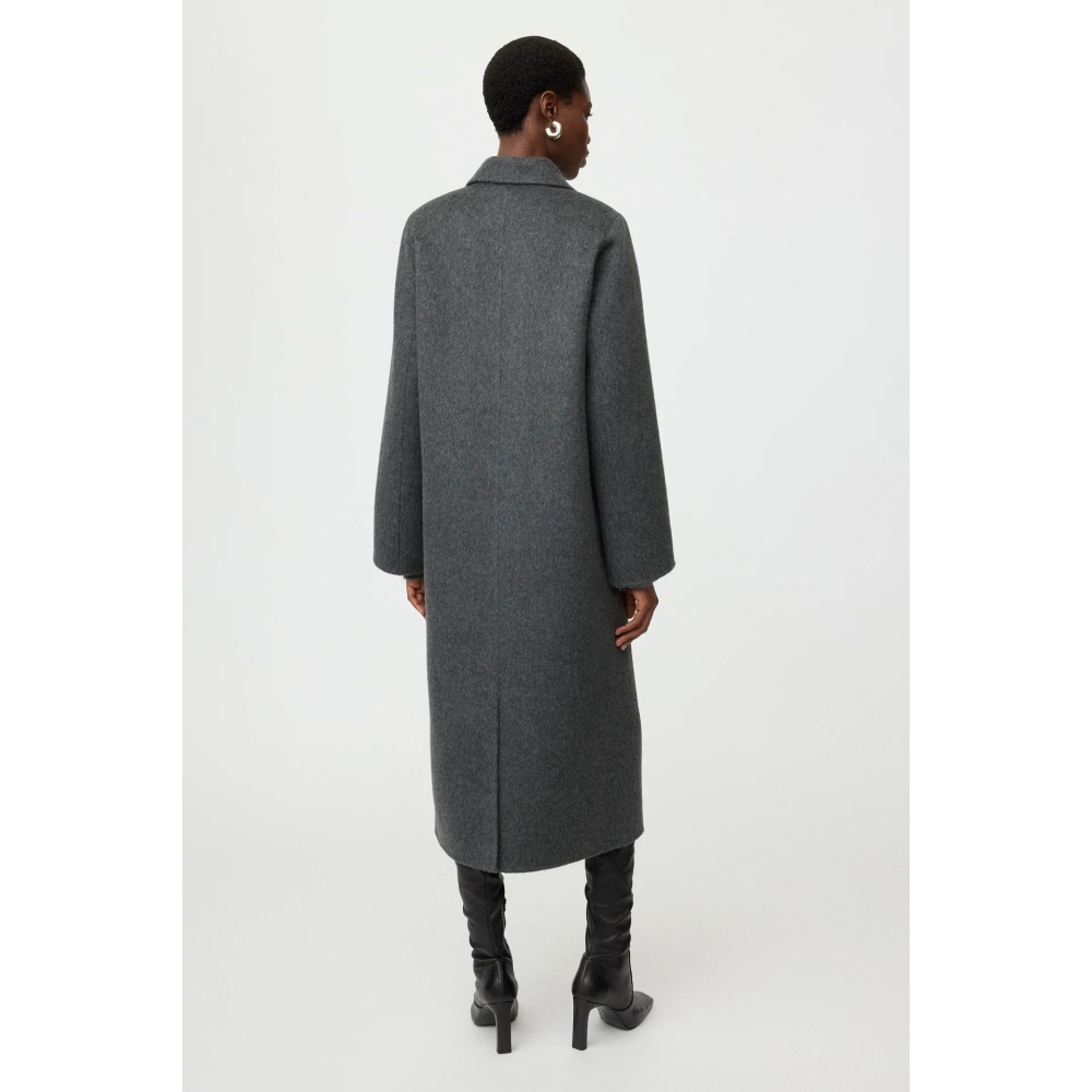 Soft Goat Coats Double Breasted Coat In Anthracite Melange Soft Goat Double Breasted Coat In Anthracite Melange. Coats