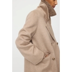 Double Breasted Coat In Greige. Coats Double Breasted Coat In Greige. Coats