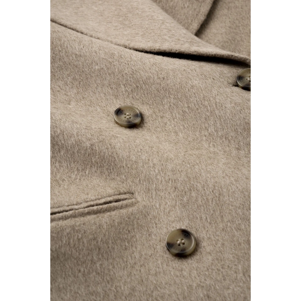 Soft Goat Coats Double Breasted Coat In Greige Soft Goat Double Breasted Coat In Greige. Coats