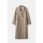 Double Breasted Coat In Greige. Coats Double Breasted Coat In Greige. Coats