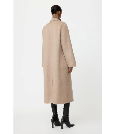 Double Breasted Coat In Greige. Coats