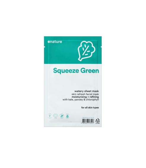E Nature Squeeze Green Watery Sheet Mask. Corean cosmetics