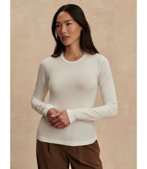 Edna Long Sleeve Fitted Tee. Tops