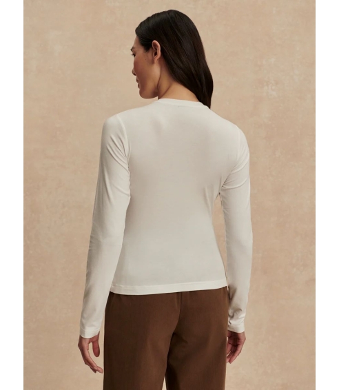 Edna Long Sleeve Fitted Tee. Tops