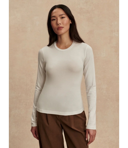 Edna Long Sleeve Fitted Tee. Tops