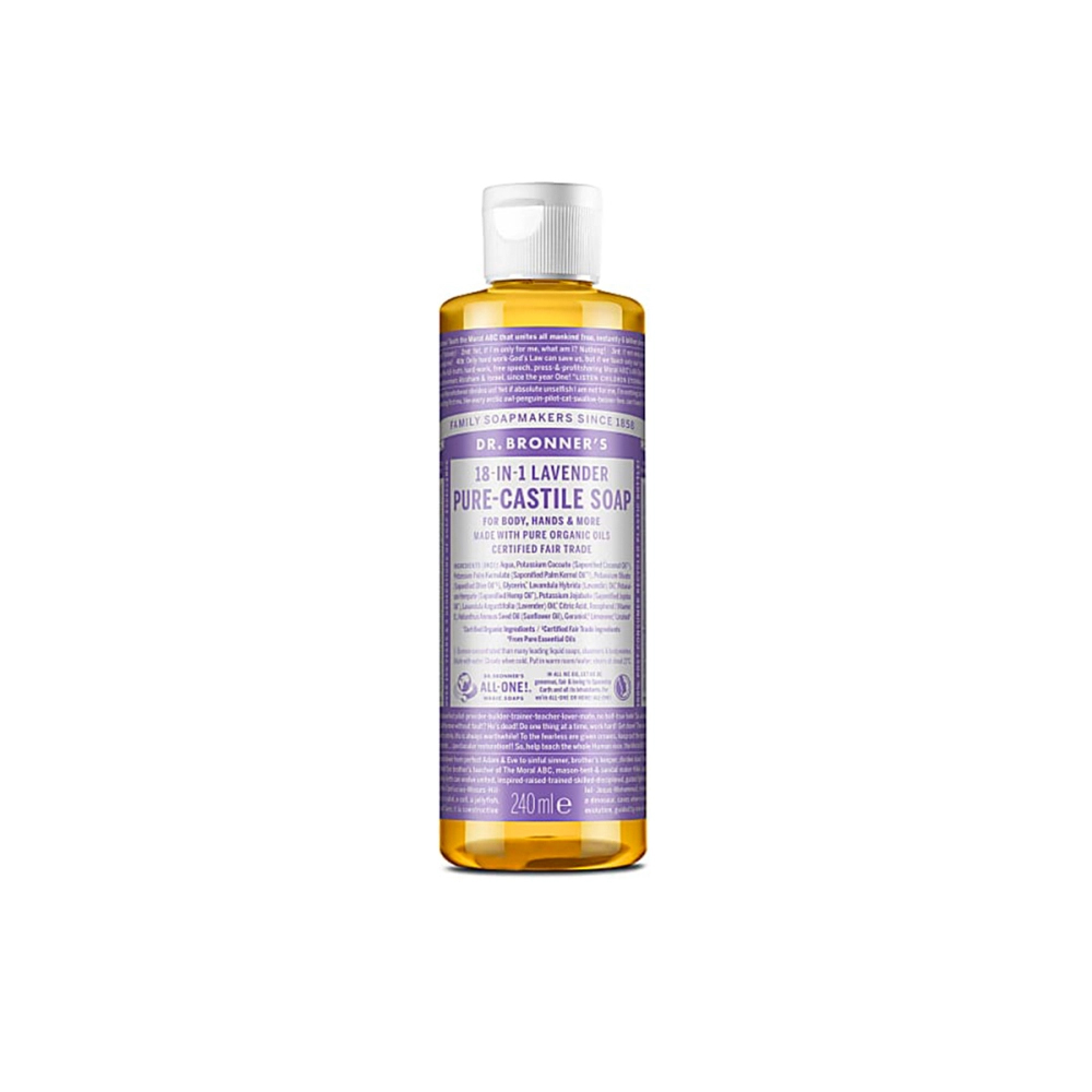 Dr. Bronner's Ekologiškas kastilietiškas muilas LAVENDER. Kūno prausikliai