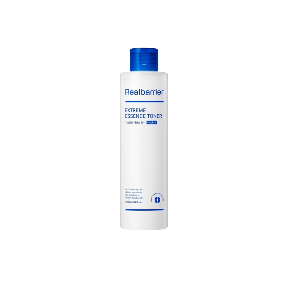 Real Barrier "Extreme Essence Toner" drėkinamasis tonikas. Korėjietiški tonikai ir dulksnos