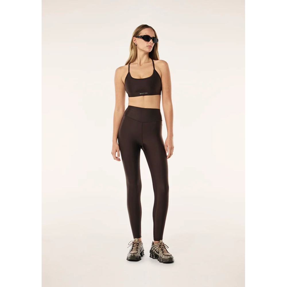 P.E Nation FAIRMONT Legging in Espresso Brown. Leggings