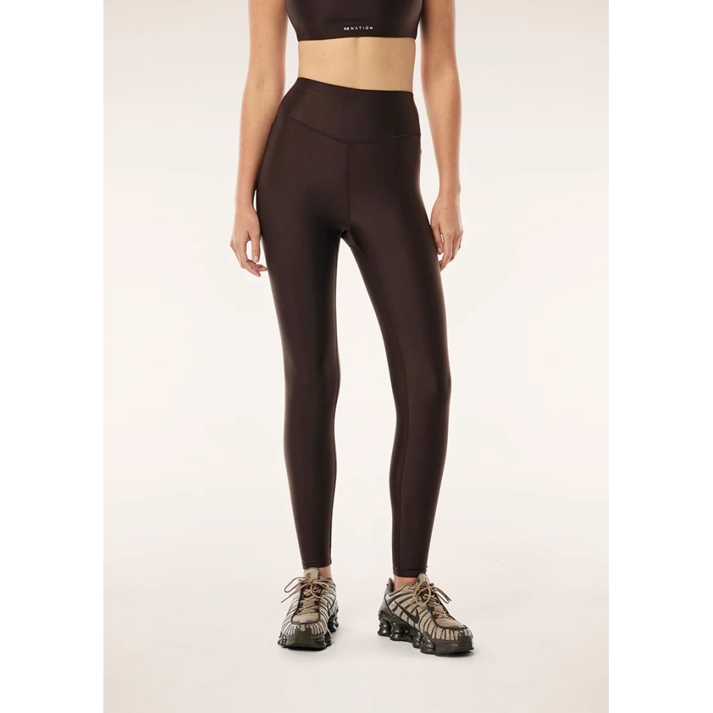 P.E Nation FAIRMONT Legging in Espresso Brown. Leggings