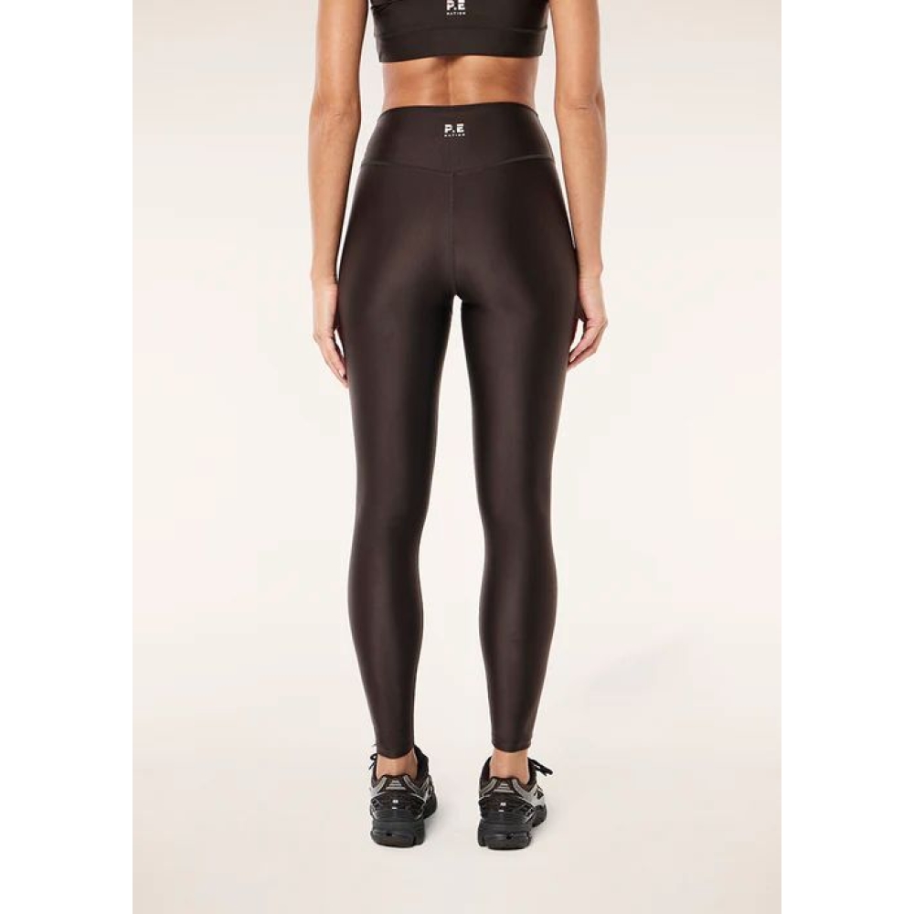 P.E Nation "Fairmont Full Length Legging" blizgios rudos spalvos tamprės. Tamprės