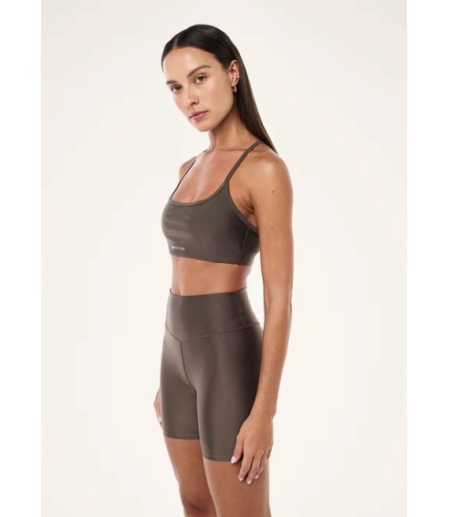 "Fairmont Sports Bra" blizgios rudos spalvos sportinė liemenėlė. Sportinės liemenėlės