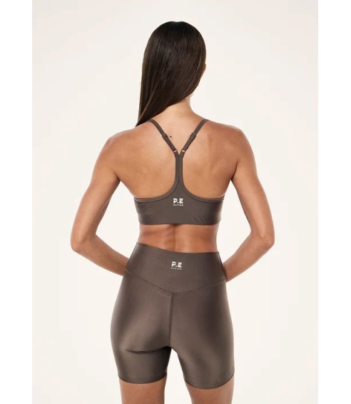 "Fairmont Sports Bra" blizgios rudos spalvos sportinė liemenėlė. Sportinės liemenėlės