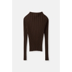 Featherlight Ribbed Top In Mocha. Sweaters Featherlight Ribbed Top In Mocha. Sweaters