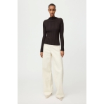 Featherlight Ribbed Top In Mocha. Sweaters Featherlight Ribbed Top In Mocha. Sweaters