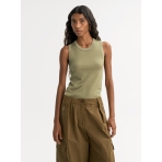 "Featherlight Singlet" rusvai žalsvos spalvos palaidinė. Marškinėliai