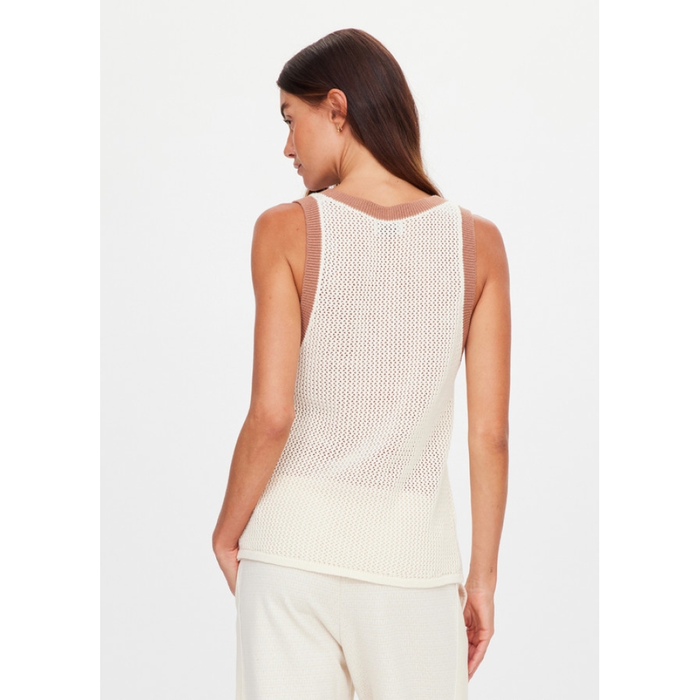 The Upside "Fenway Wales Knit Tank“ megzti marškinėliai. Trumpomis rankovėmis