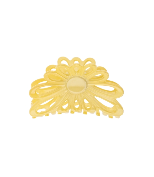 FLOWER CLAW 8CM YELLOW. Hair accessories