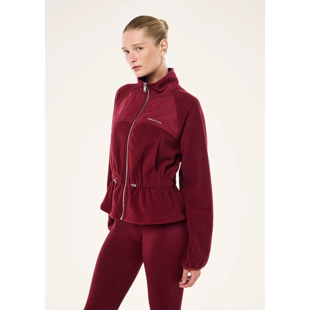 P.E Nation "Form Jacket" bordo spalvos šerpos audinio švarkas. Švarkai