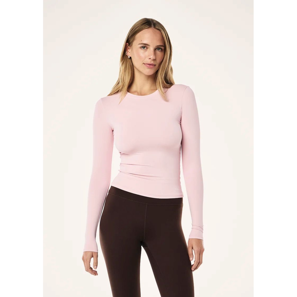 P.E Nation FOUNDATION Long Sleeve Top in Pink. Long sleeve