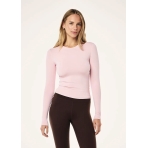 FOUNDATION Long Sleeve Top in Pink. Tops