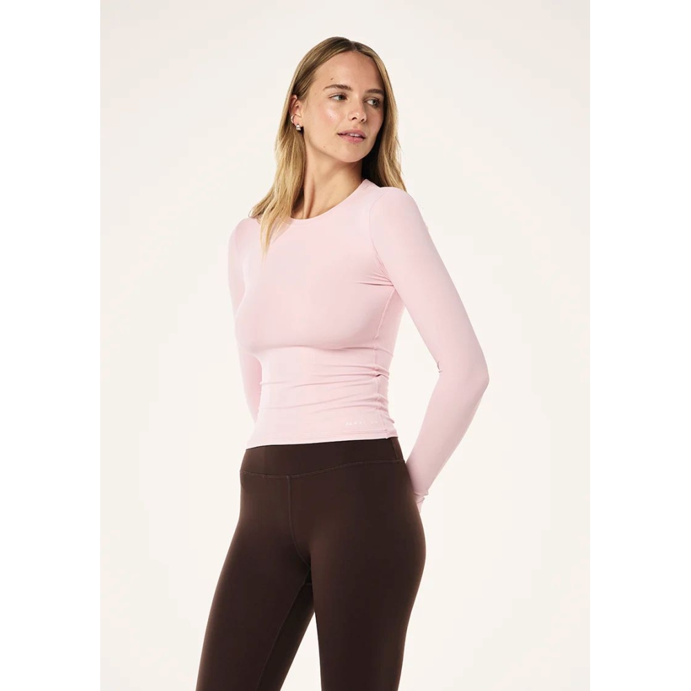 P.E Nation FOUNDATION Long Sleeve Top in Pink. Long sleeve