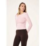 FOUNDATION Long Sleeve Top in Pink. Tops