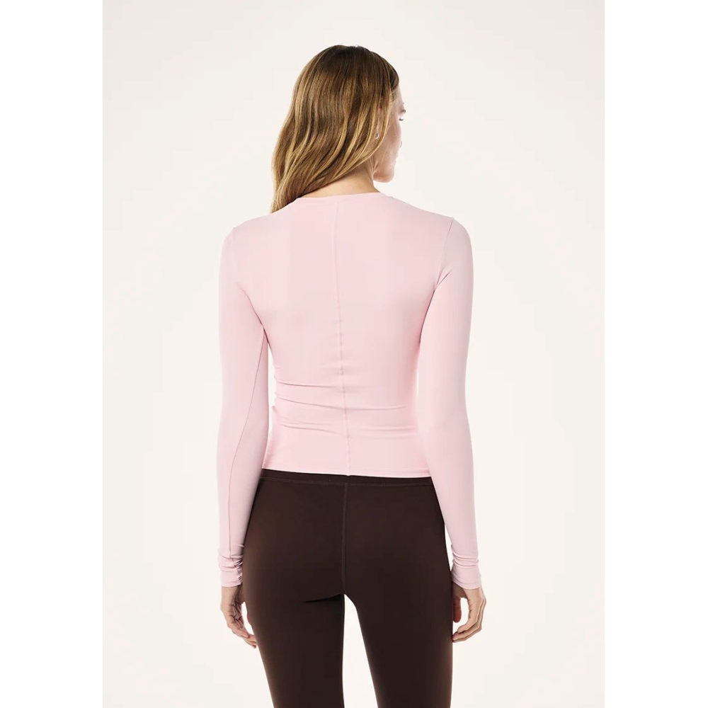 P.E Nation FOUNDATION Long Sleeve Top in Pink. Long sleeve