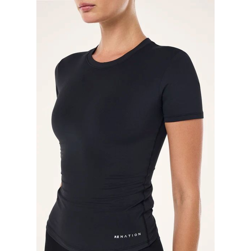 P.E Nation Trumpomis rankovėmis "Foundation SS" juodos spalvos marškinėliai P.E Nation "Foundation SS" juodos spalvos marškinėliai. Trumpomis rankovėmis