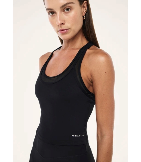 Fusion tank in black. Tops