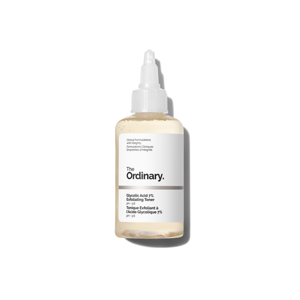 The Ordinary Glycolic Acid 7% Exfoliating Toner. Products with acids