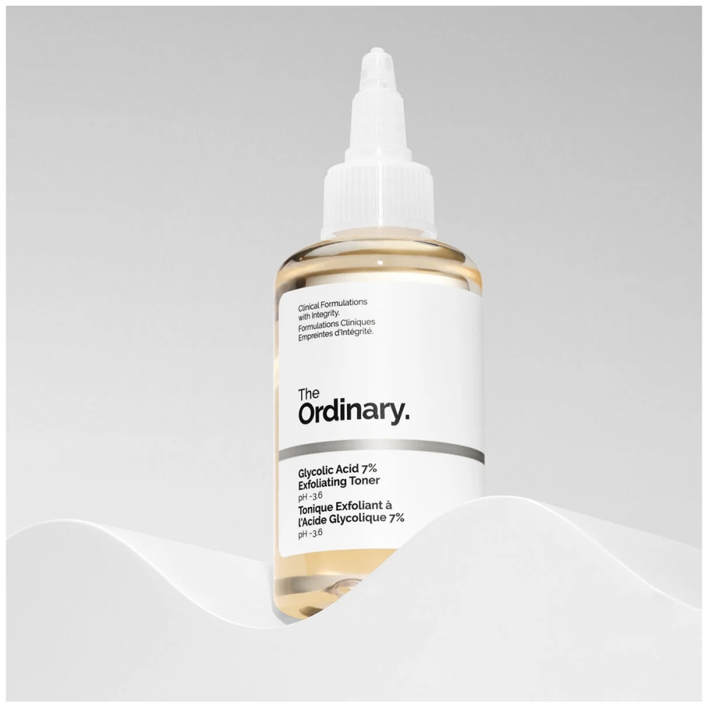 The Ordinary Glycolic Acid 7% Exfoliating Toner. Products with acids