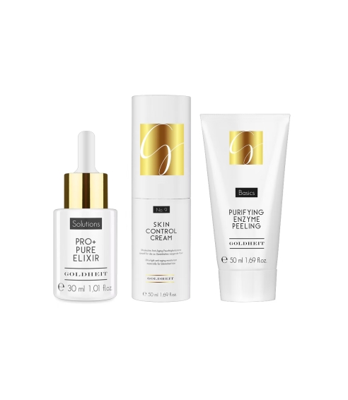 Goldheit bundle for oily skin. Cleansers and exfoliators