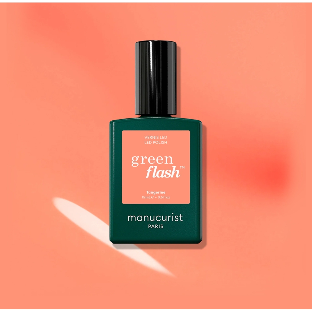 Manucurist “Green Flash™ LED” pusiau ilgalaikis nagų lakas - Tangerine. Nagų lakai