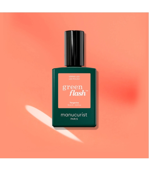“Green Flash™ LED” pusiau ilgalaikis nagų lakas - Tangerine. Nagų lakai