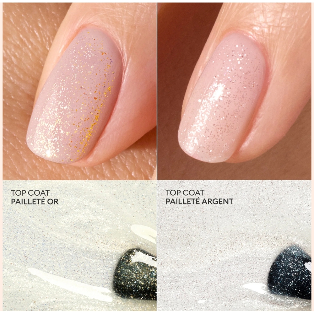 Manucurist Top Coats and Base Coats Glossy top coat gold glitter Manucurist Glossy top coat gold glitter. Top Coats and Base Coats