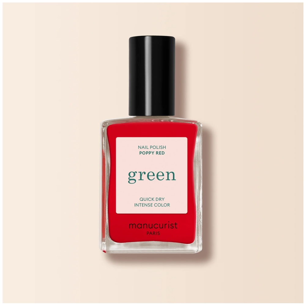 "Green" polish - Poppy Red. Nail Polishes