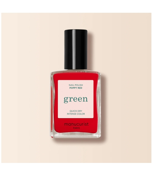 "Green" polish - Poppy Red. Nail Polishes