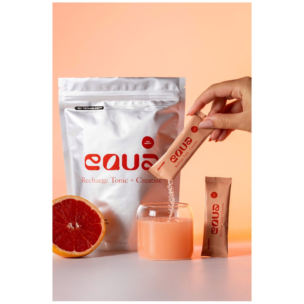 EQUA Grapefruit flavored electrolyte drink + Creatine. Electrolyte drinks