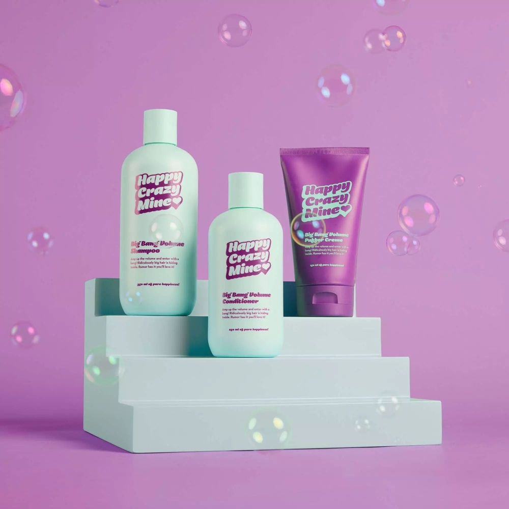 Happy Crazy Mine Plaukų formavimo priemonės "Big Bang Volume Puffer Cream" apimties suteikiantis kremas Happy Crazy Mine "Big Bang Volume Puffer Cream" apimties suteikiantis kremas. Plaukų formavimo priemonės