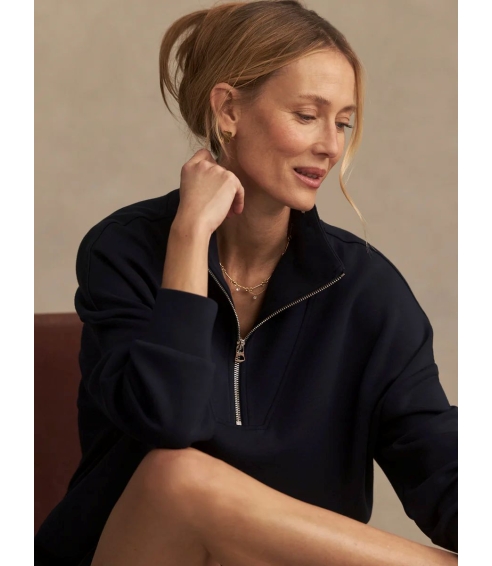 "Hawley Half-Zip Sweat" mėlynos spalvos džemperis. Džemperiai