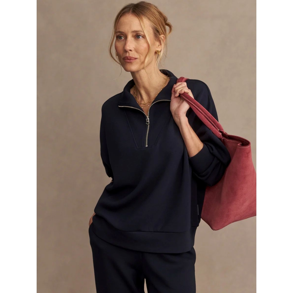 Varley "Hawley Half-Zip Sweat" mėlynos spalvos džemperis. Džemperiai