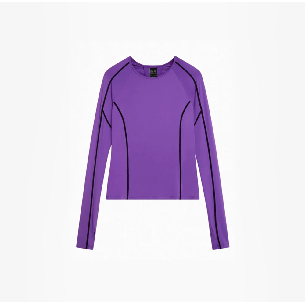 HEAT RACE LS ACTIVE TOP IN ROYAL LILAC. Tops