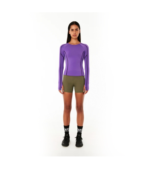 HEAT RACE LS ACTIVE TOP IN ROYAL LILAC. Long sleeve