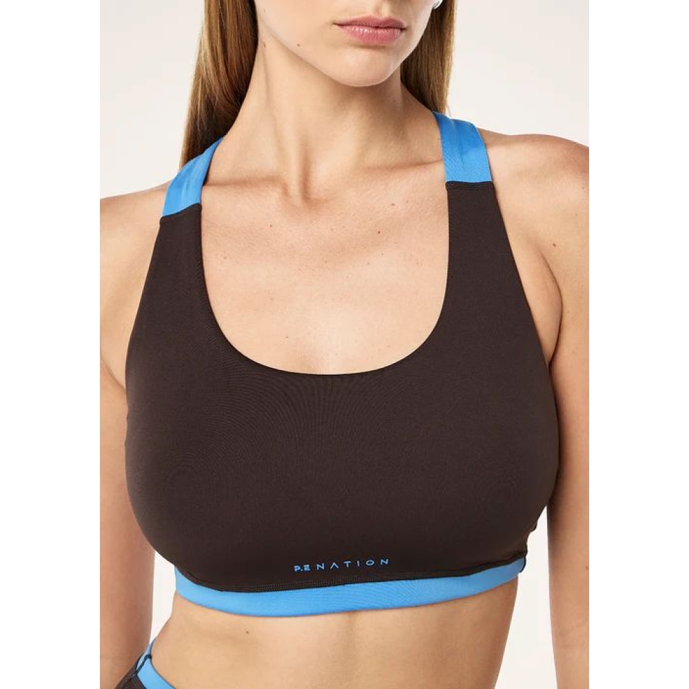 P.E Nation Sportinės liemenėlės "Highgate Sports Bra“ rudos spalvos sportinė liemenėlė P.E Nation "Highgate Sports Bra“ rudos spalvos sportinė liemenėlė. Sportinės liemenėlės