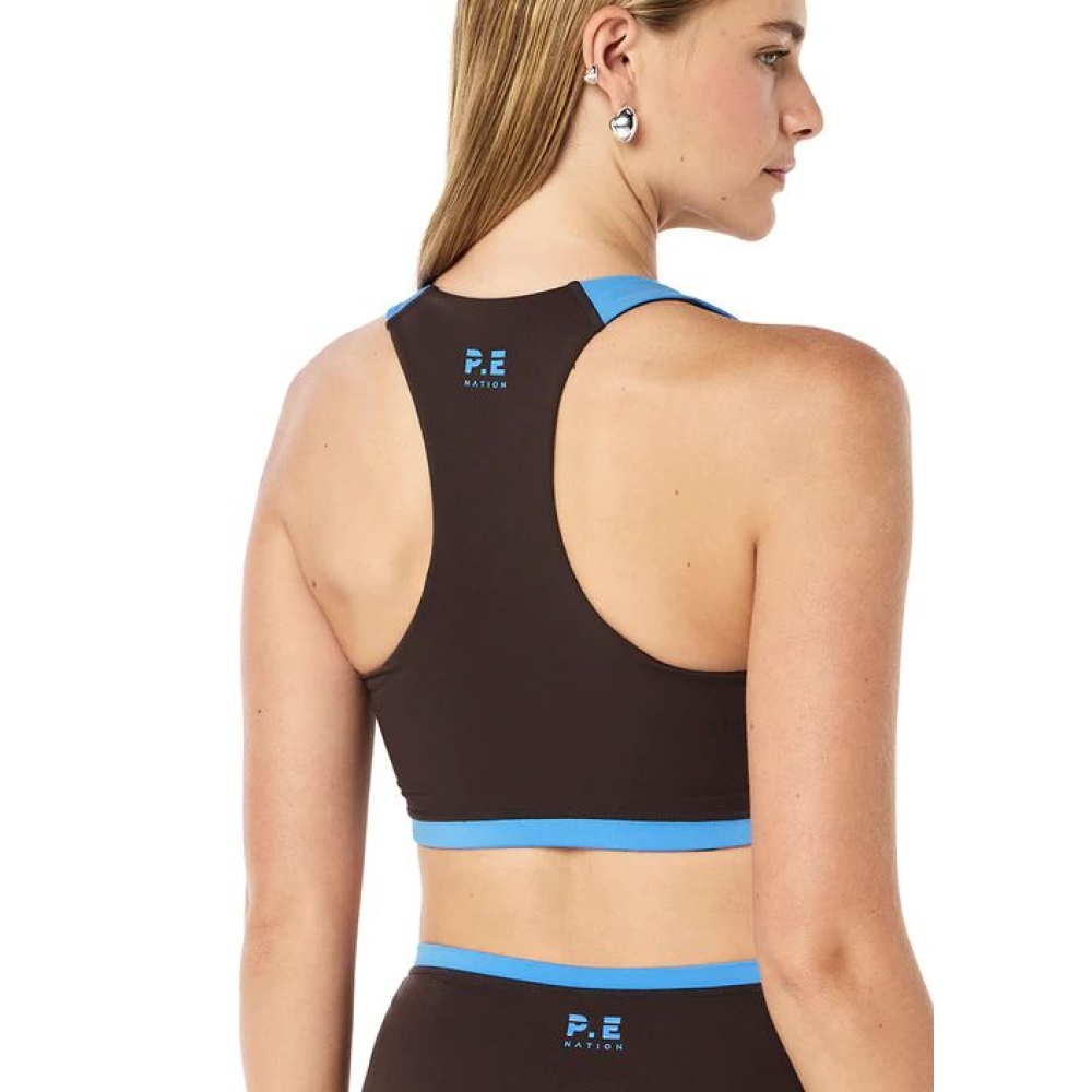P.E Nation Sportinės liemenėlės "Highgate Sports Bra“ rudos spalvos sportinė liemenėlė P.E Nation "Highgate Sports Bra“ rudos spalvos sportinė liemenėlė. Sportinės liemenėlės